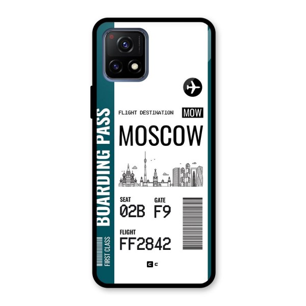 Moscow Boarding Pass Glass Back Case for Vivo Y72 5G