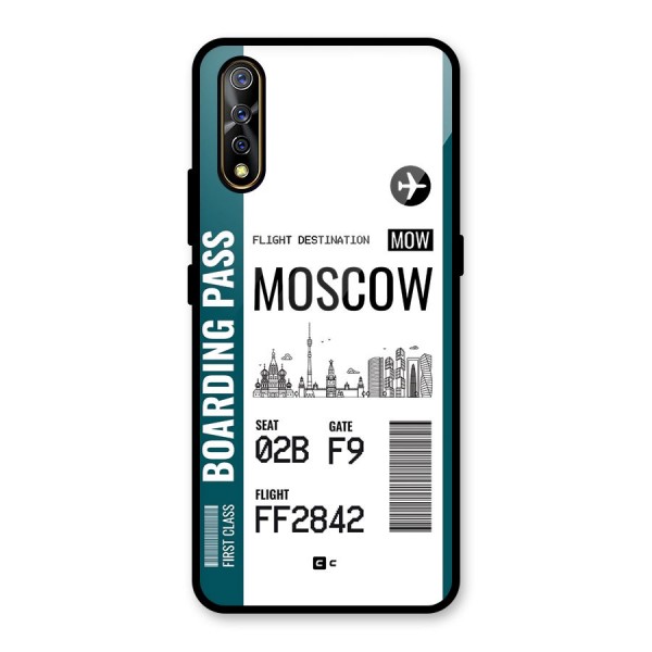 Moscow Boarding Pass Glass Back Case for Vivo Z1x