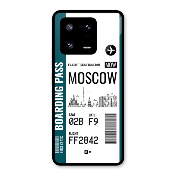 Moscow Boarding Pass Glass Back Case for Xiaomi 13 Pro