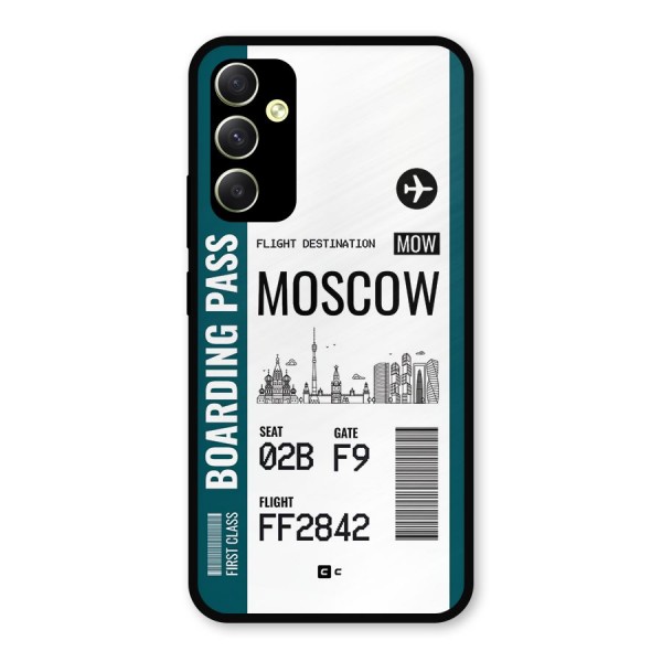 Moscow Boarding Pass Metal Back Case for Galaxy A34