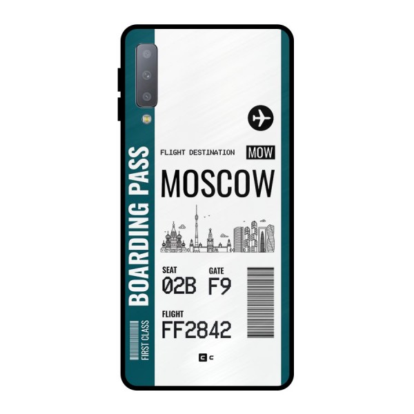 Moscow Boarding Pass Metal Back Case for Galaxy A7 (2018)