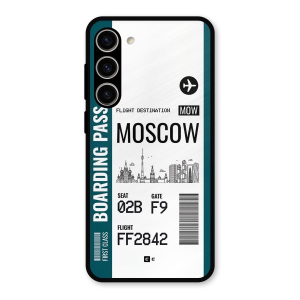 Moscow Boarding Pass Metal Back Case for Galaxy S23 Plus