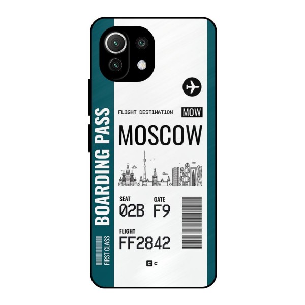Moscow Boarding Pass Metal Back Case for Mi 11 Lite