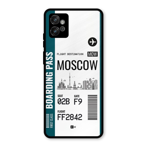 Moscow Boarding Pass Metal Back Case for Moto G32