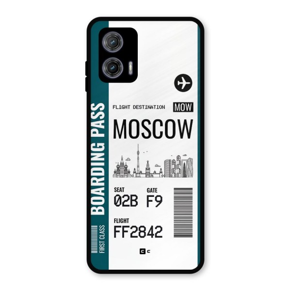 Moscow Boarding Pass Metal Back Case for Moto G73