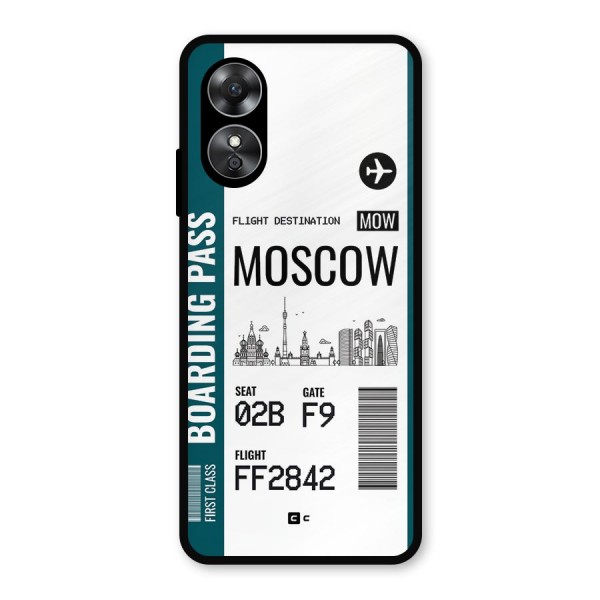 Moscow Boarding Pass Metal Back Case for Oppo A17