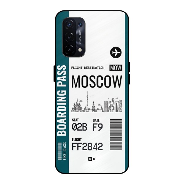 Moscow Boarding Pass Metal Back Case for Oppo A74 5G