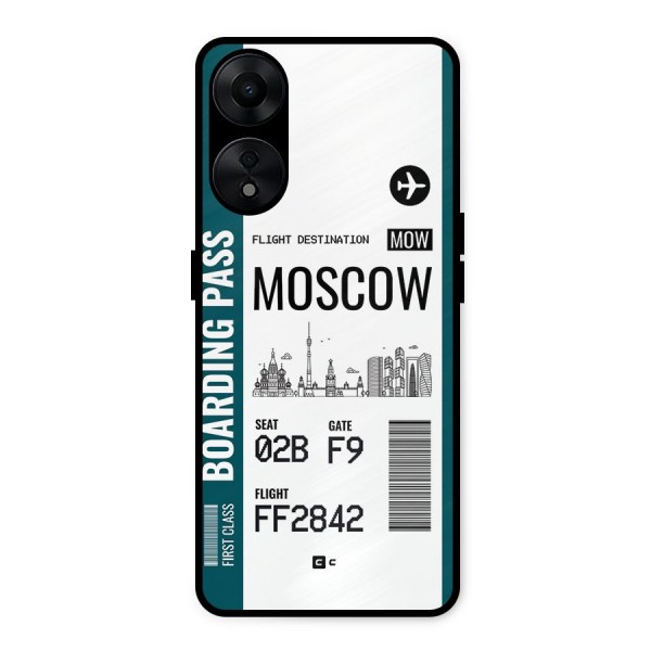 Moscow Boarding Pass Metal Back Case for Oppo A78 5G