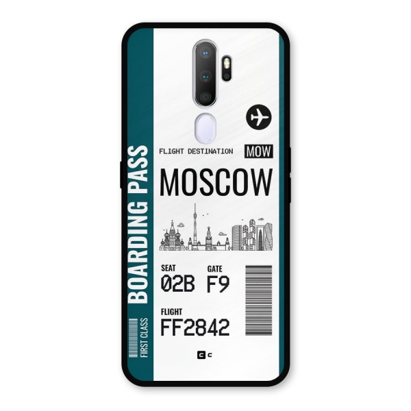 Moscow Boarding Pass Metal Back Case for Oppo A9 (2020)