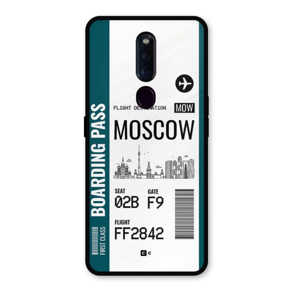 Moscow Boarding Pass Metal Back Case for Oppo F11 Pro