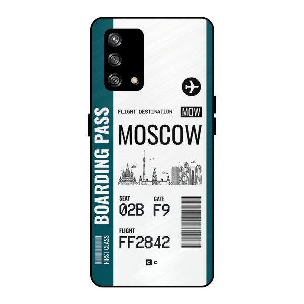 Moscow Boarding Pass Metal Back Case for Oppo F19