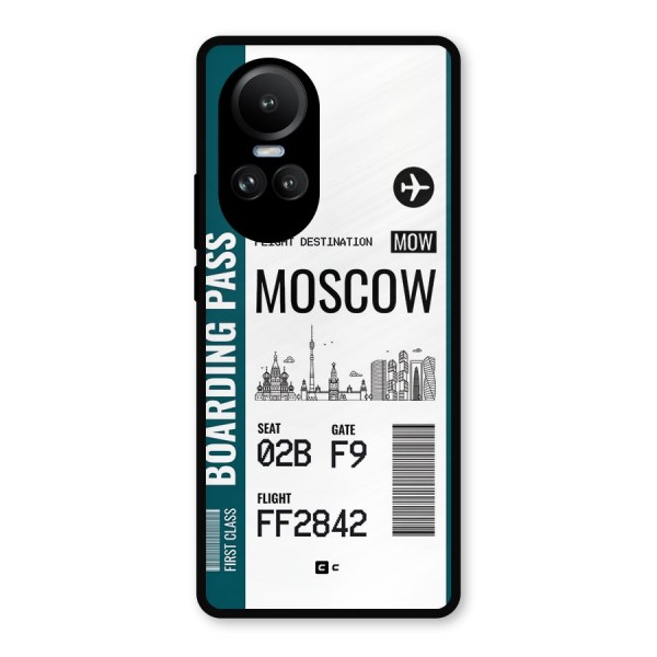 Moscow Boarding Pass Metal Back Case for Oppo Reno10 Pro