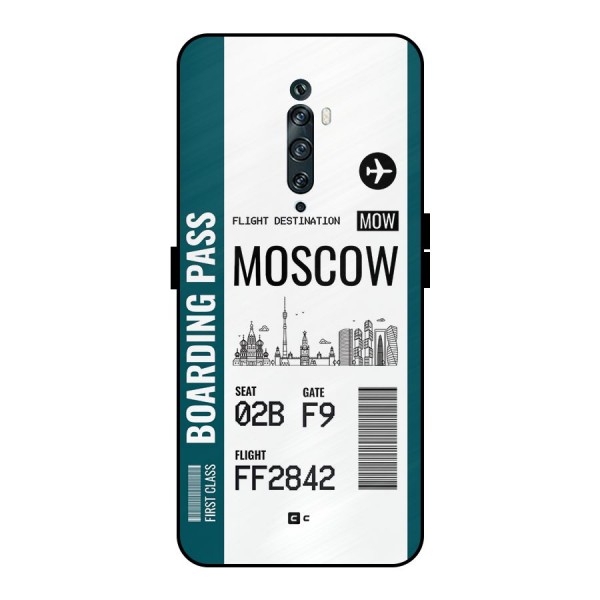 Moscow Boarding Pass Metal Back Case for Oppo Reno2 F