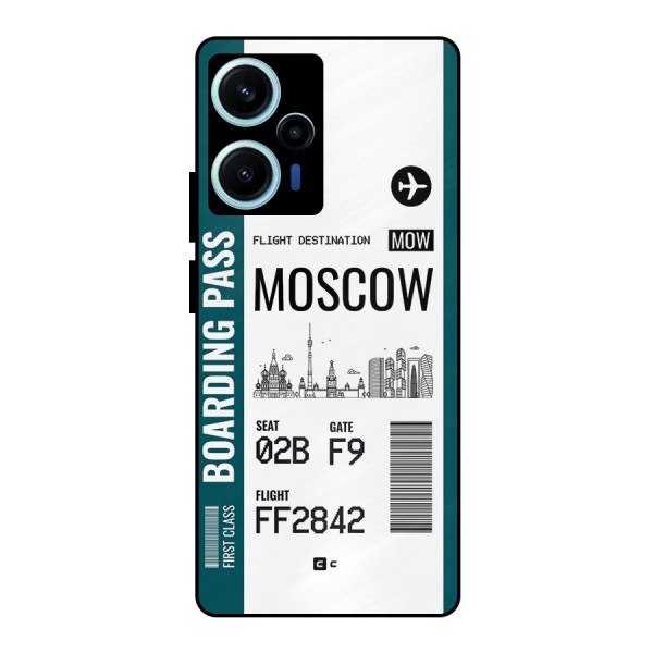 Moscow Boarding Pass Metal Back Case for Poco F5