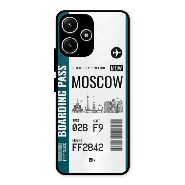 Moscow Boarding Pass Metal Back Case for Poco M6 Pro