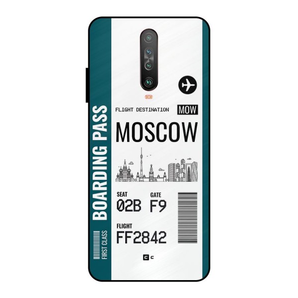 Moscow Boarding Pass Metal Back Case for Poco X2