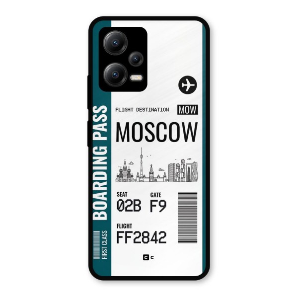 Moscow Boarding Pass Metal Back Case for Poco X5