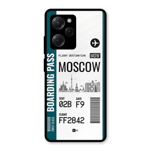 Moscow Boarding Pass Metal Back Case for Poco X5 Pro