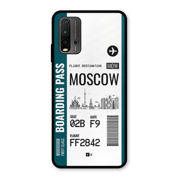 Moscow Boarding Pass Metal Back Case for Redmi 9 Power