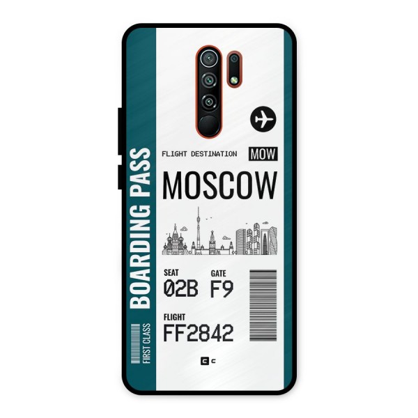 Moscow Boarding Pass Metal Back Case for Redmi 9 Prime