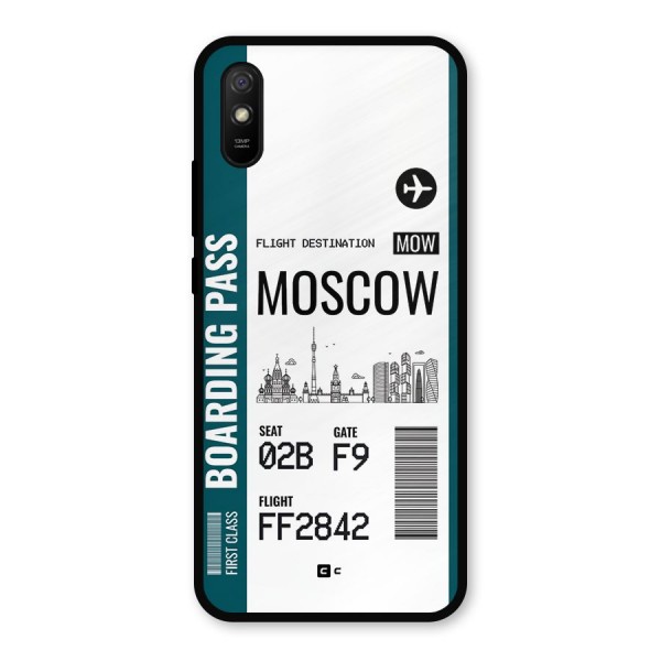 Moscow Boarding Pass Metal Back Case for Redmi 9i