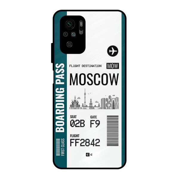 Moscow Boarding Pass Metal Back Case for Redmi Note 10