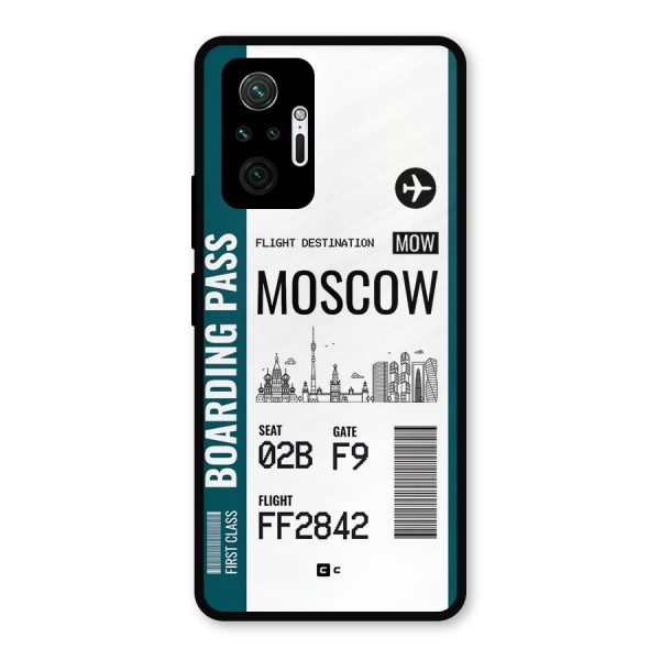 Moscow Boarding Pass Metal Back Case for Redmi Note 10 Pro