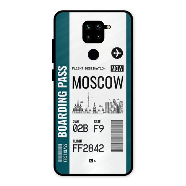 Moscow Boarding Pass Metal Back Case for Redmi Note 9