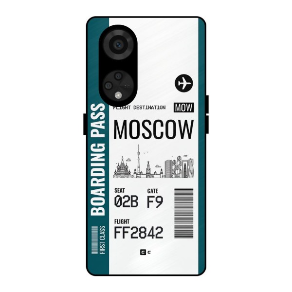 Moscow Boarding Pass Metal Back Case for Reno8 T 5G