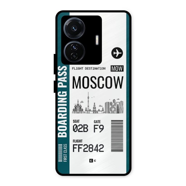 Moscow Boarding Pass Metal Back Case for Vivo T1 Pro