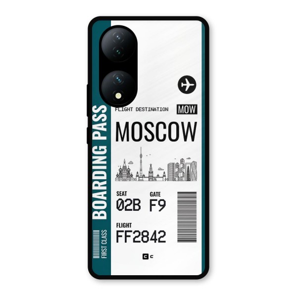 Moscow Boarding Pass Metal Back Case for Vivo T2