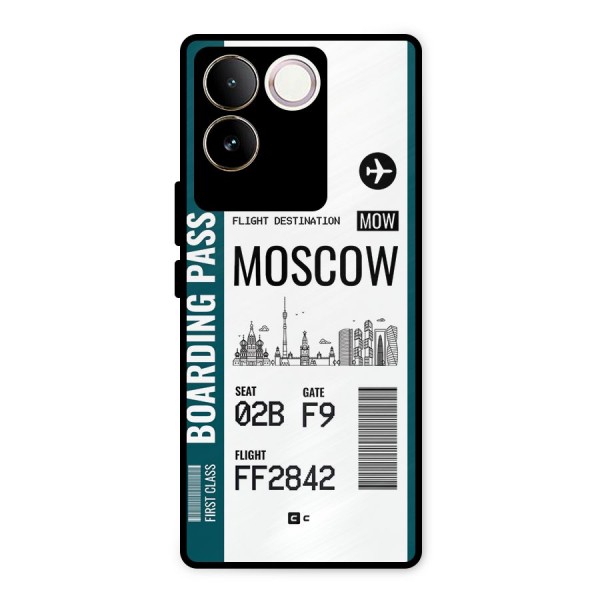 Moscow Boarding Pass Metal Back Case for Vivo T2 Pro