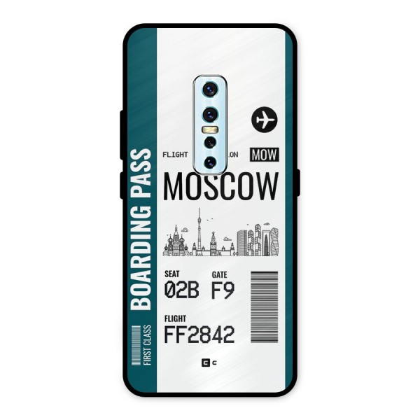 Moscow Boarding Pass Metal Back Case for Vivo V17 Pro