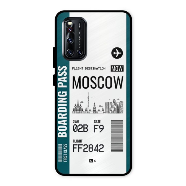 Moscow Boarding Pass Metal Back Case for Vivo V19