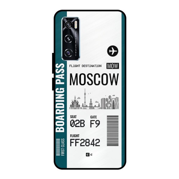 Moscow Boarding Pass Metal Back Case for Vivo V20 SE