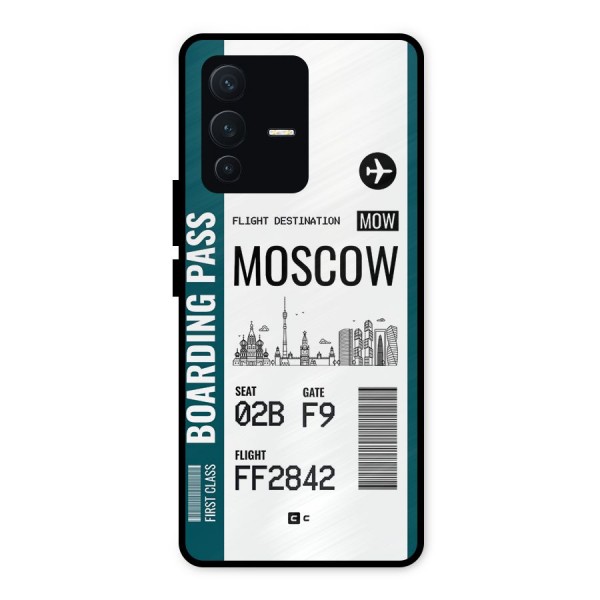 Moscow Boarding Pass Metal Back Case for Vivo V23 5G