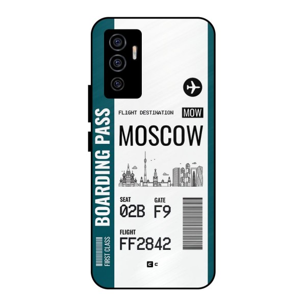 Moscow Boarding Pass Metal Back Case for Vivo V23e