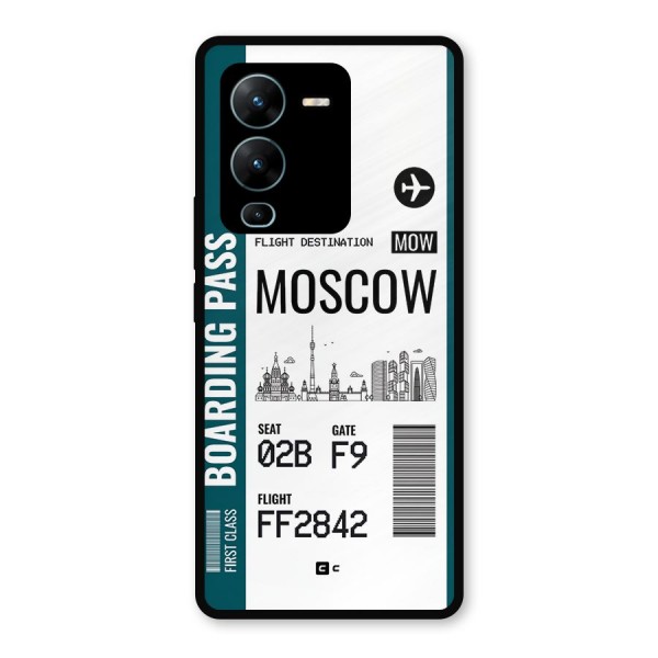 Moscow Boarding Pass Metal Back Case for Vivo V25 Pro