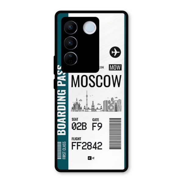 Moscow Boarding Pass Metal Back Case for Vivo V27 Pro