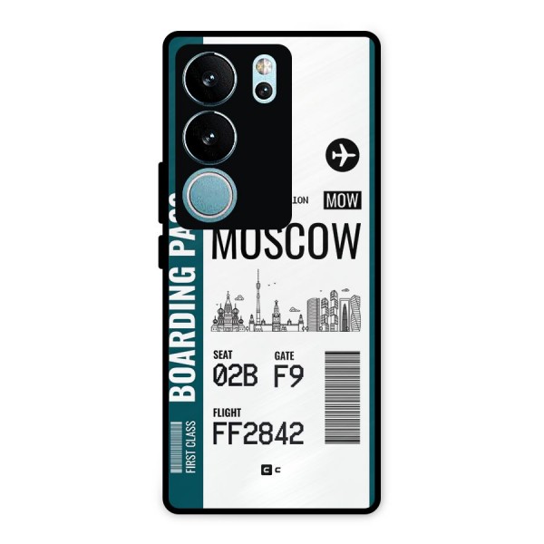 Moscow Boarding Pass Metal Back Case for Vivo V29 Pro