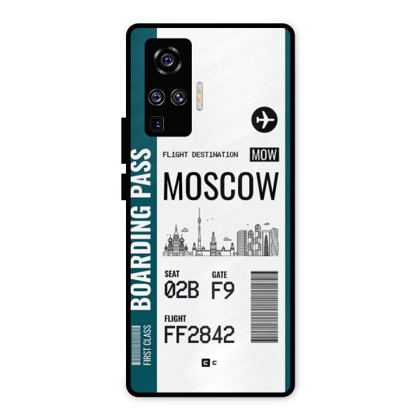 Moscow Boarding Pass Metal Back Case for Vivo X50 Pro