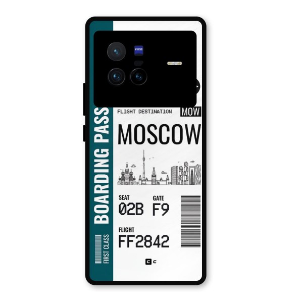 Moscow Boarding Pass Metal Back Case for Vivo X80