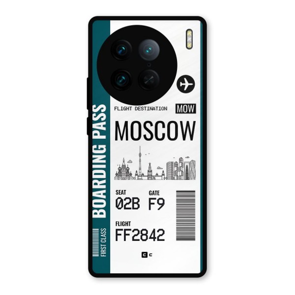 Moscow Boarding Pass Metal Back Case for Vivo X90 Pro