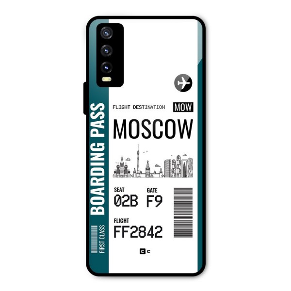 Moscow Boarding Pass Metal Back Case for Vivo Y20 2021