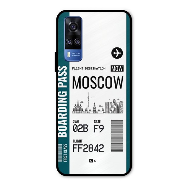 Moscow Boarding Pass Metal Back Case for Vivo Y31