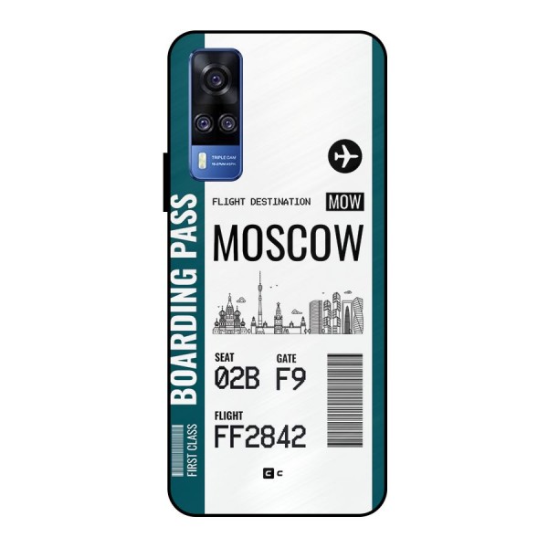 Moscow Boarding Pass Metal Back Case for Vivo Y51