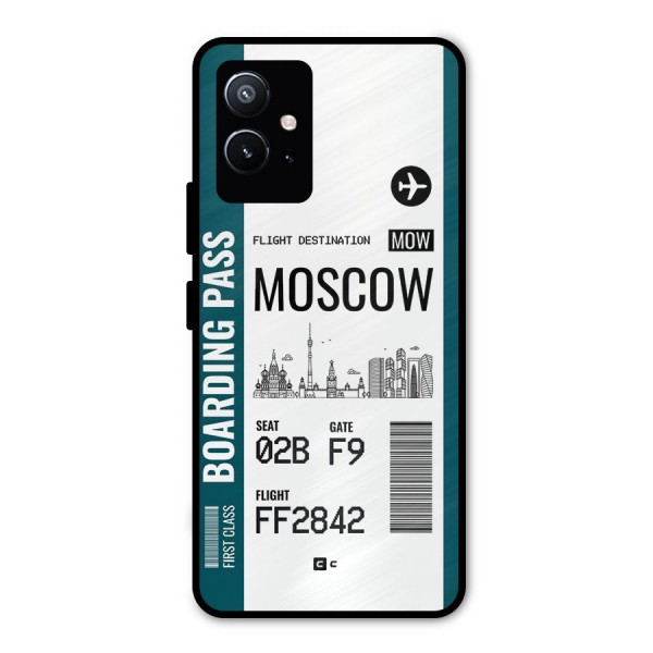 Moscow Boarding Pass Metal Back Case for Vivo Y75 5G