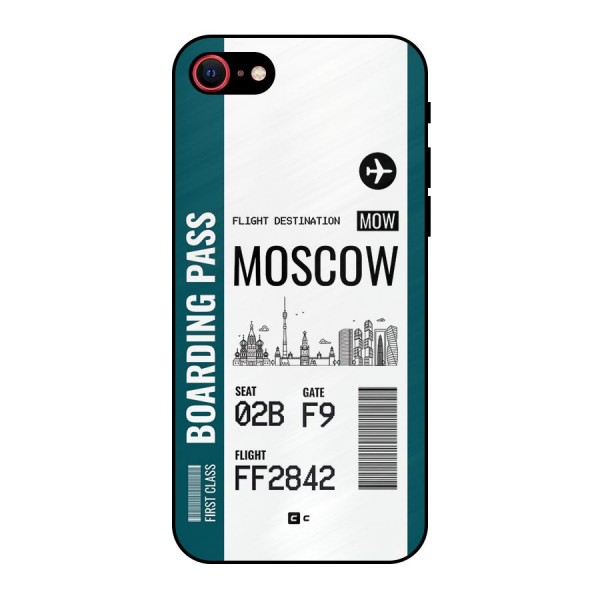 Moscow Boarding Pass Metal Back Case for iPhone 8