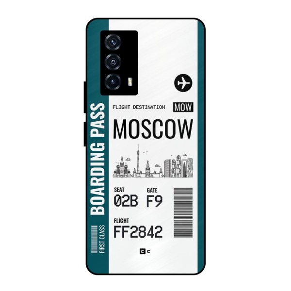 Moscow Boarding Pass Metal Back Case for iQOO Z5