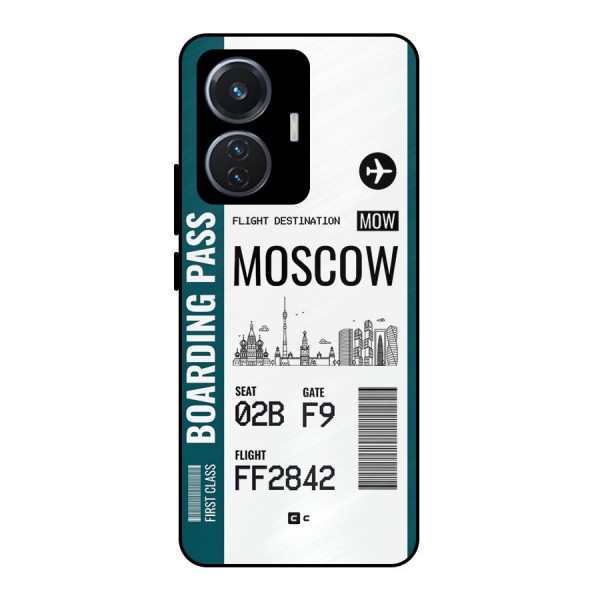 Moscow Boarding Pass Metal Back Case for iQOO Z6 44W